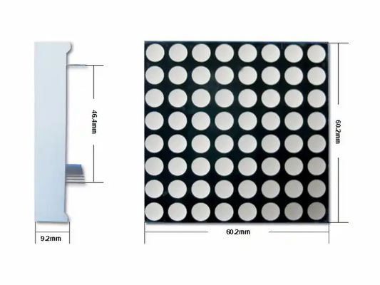 Display LED de 64x64mm 7 Segmentos 16x16 Matriz de pontos Luz azul para exibição de elevador