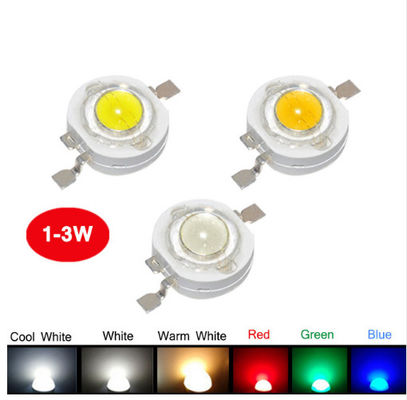 1W 140ml de alta potência LED Chip Lâmpada de contas 3W Super Branco Para Flash Light