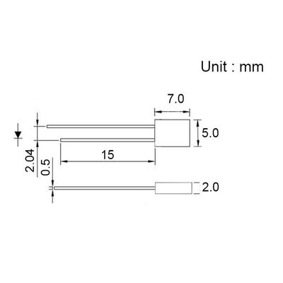 2*5*7mmDiodo LED multiuso através de buraco Para luzes indicadoras