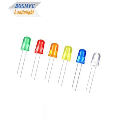5mm dip LED Amarela difusa Multifunção prática top redondo