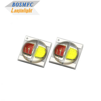 2W 3535 SMD LED Dome Lente 30 Graus Bi Color Vermelho E Branco 350mA Diodo LED de Alto Brilho