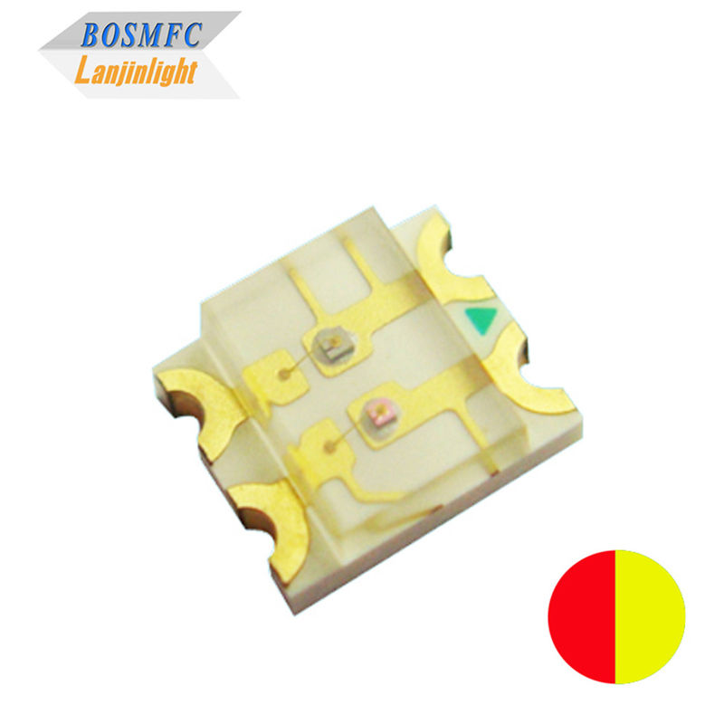 LED SMD multiscene 1206 Vermelho Amarelo Duplo Cor 120 Graus Ângulo de visão