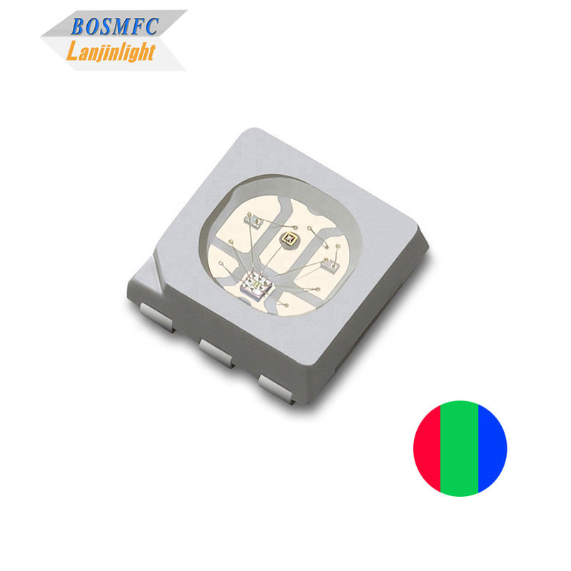 60mW 5050 RGB SMD LED Chip 0.2W Luz de cores completas para faixa LED flexível