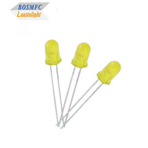 5mm dip LED Amarela difusa Multifunção prática top redondo