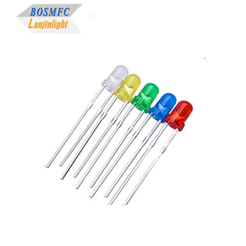 3mm através de buraco LED todas as cores F3 mergulho LED Prático para iluminação interior