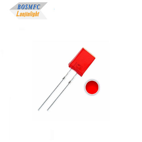 1.8V-2.4V LED Red Through Hole LED 2x5x7mm Diodo LED de iluminação interior