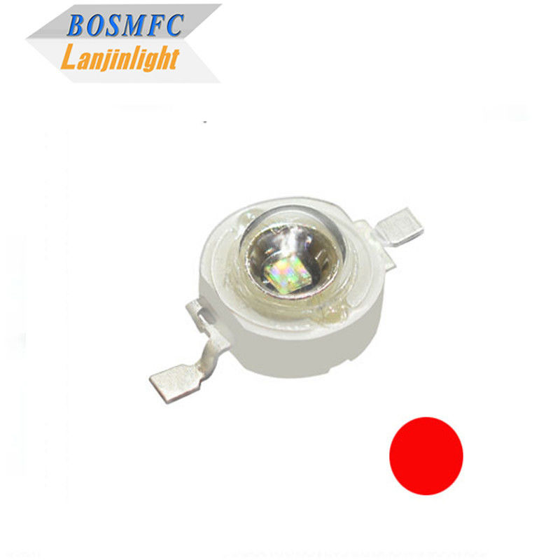 1W Lâmpada LED de alta potência Chip 3W lâmpada Super Vermelho Para Spot Light