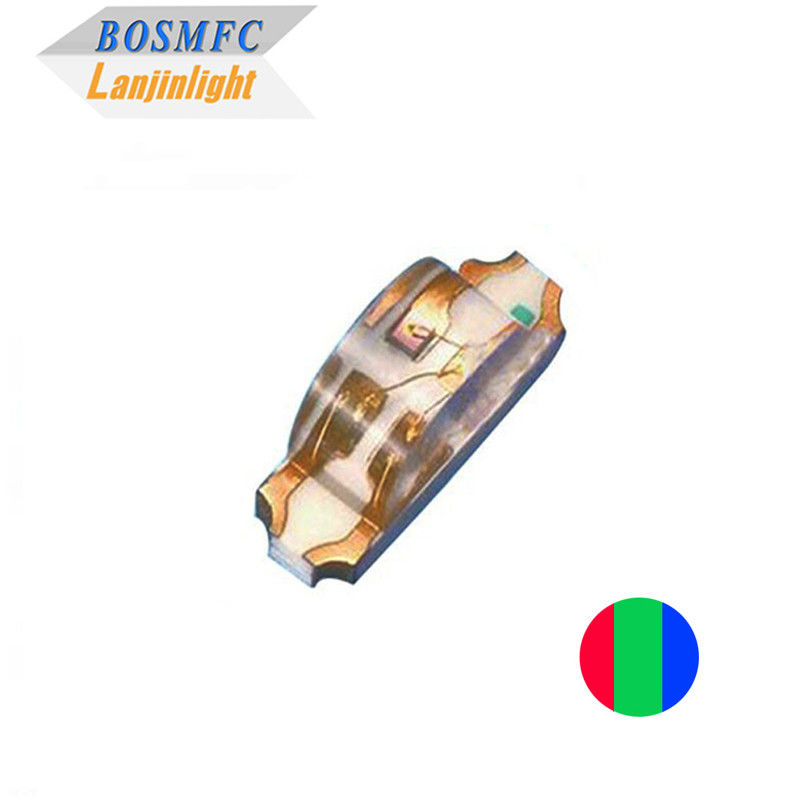Vista lateral 1206 RGB SMD LED 1.5T 2.0T Ângulo direito Monte lateral 1204 Luz tricolor