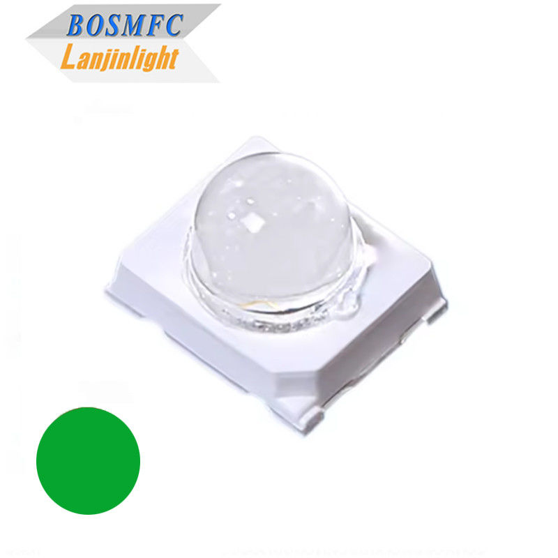 0.2w 60mA Alto brilho 20.000mcd Verde 2835 SMD LED 30 graus Diodo de lente de cúpula para faróis de trânsito