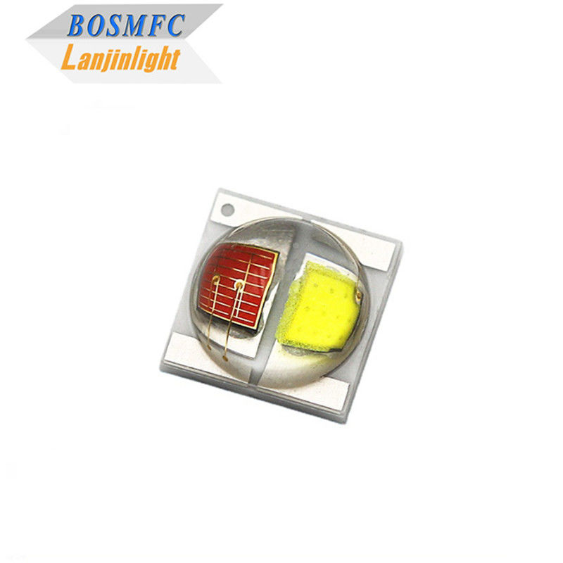2W 3535 SMD LED Dome Lente 30 Graus Bi Color Vermelho E Branco 350mA Diodo LED de Alto Brilho