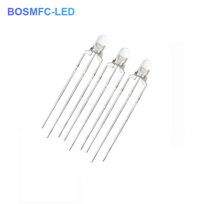 Bi Color 3mm Through Hole LED Multifuncional 20mA Luz Vermelha e Verde