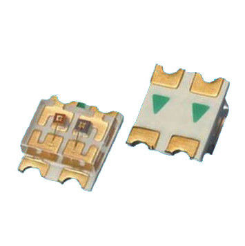 Dual Color 1206 SMD LED Surface Mount 3216 Chips de Luz Vermelha e Azul