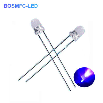 3mm F3 Dip UV LED Chip 395nm 405nm através do buraco para curar o esmalte de unhas