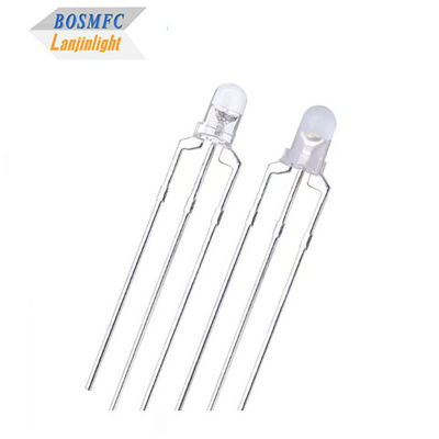 Bi color 3mm LED Anodo comum vermelho e azul e cátodo comum através do buraco LED Dissipação de calor