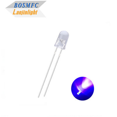 Cabeça Redonda 5mm Ultravioleta LED 385nm 395nm luz UV Lente clara de água para lâmpada de mosquito