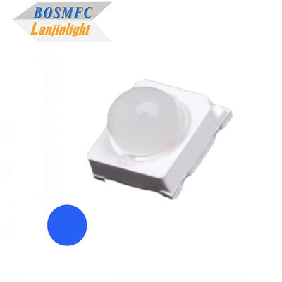 Ângulo de visão pequeno 30 graus 60 graus 6000mcd azul 2835 SMD LED com lente de cúpula para sinalização de trânsito LED