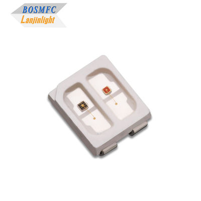 3528 SMD LED vermelho de duas cores 620nm + 860nm luz infravermelha projetada para terapia estética, tratamento sinérgico da pele